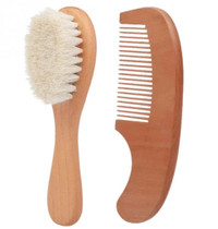 Brand new Newborn baby/toddler wood natural hairbrush comb set