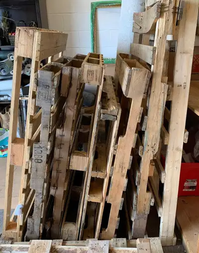 free wood skids/pallets (fire wood), View more