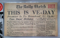 Vintage WW2 May 8 1945 The Daily Sketch Newspaper 