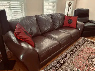 Italian leather sofa, View more