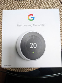 New Google Nest Learning Thermostat - Stainless Steel