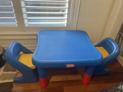Little Tikes table with two chairs, perfect for kids' activities and meals! This set has been a grea...