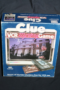 VINTAGE 1985 PARKER BROTHERS CLUE VCR MYSTERY GAME VHS FORMAT
