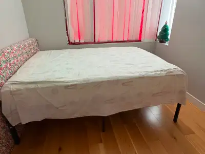 Queen-size bed frame and mattress:, View more
