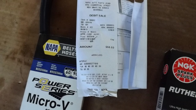 Ford f150 2.7 water pump belt plus 6 NKG spark plugs in Other in Annapolis Valley - Image 3