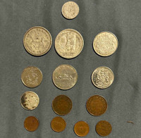 17 vielles Pièces de monnaie 