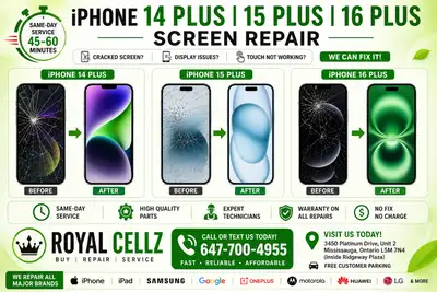 WE FIX IPHONES AT THE SPOT | BATTERY CRACKED SCREEN OR CHARGIN, View more