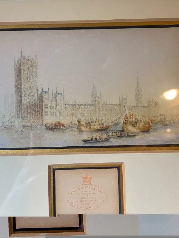 ANTIQUE COLOR G.BAXTER PRINT FRAME in Arts & Collectibles in Vancouver - Image 6