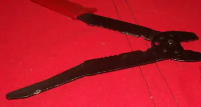 WIRE STRIPPER & WIRE CUTTER, BLACK & 1 ORANGE HANDLE, View more