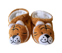 Baby 0-9 Months Unisex Tiger Slippers Warm Indoor Shoes Soft Sli