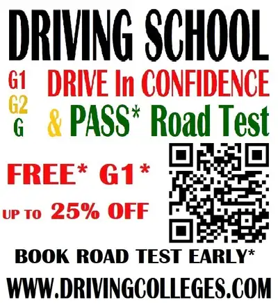 Mount Bridges & area BOOK ROAD TEST EARLY* FREE* G1 up to 25% OFF WWW.DRIVINGCOLLEGES.COM DRIVE with...