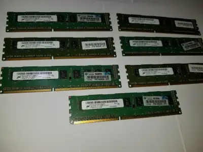Mushkin PC3 12800E server ram Seven sticks of ram at 2GB each Price includes all ram as a bundle (Ta...
