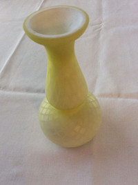 Vaseline Cased Glass Vase