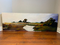 Canadian Artist John Adams Original Signed Painting -White River