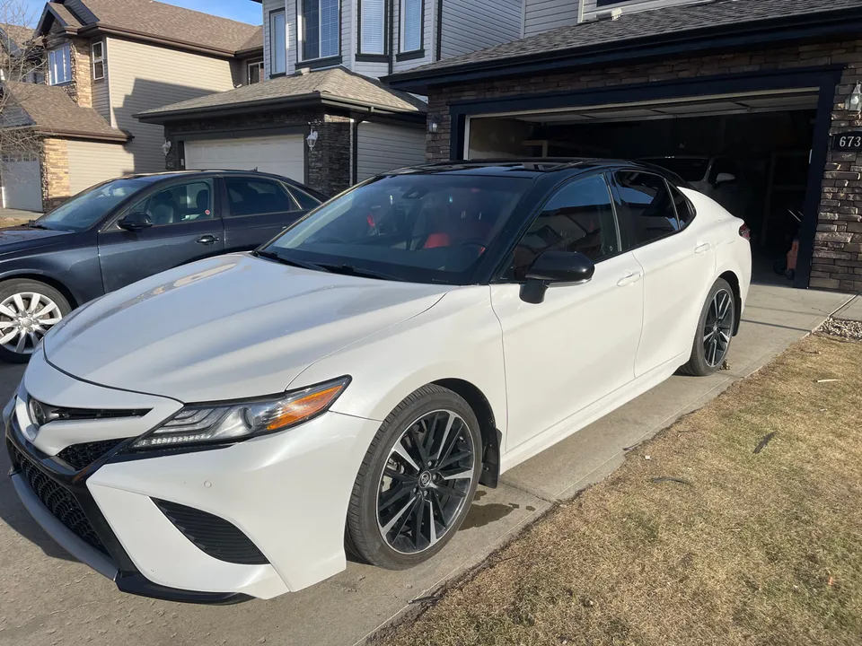 2018 Camry XSE with red interior