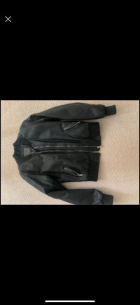 Faux Leather Bomber