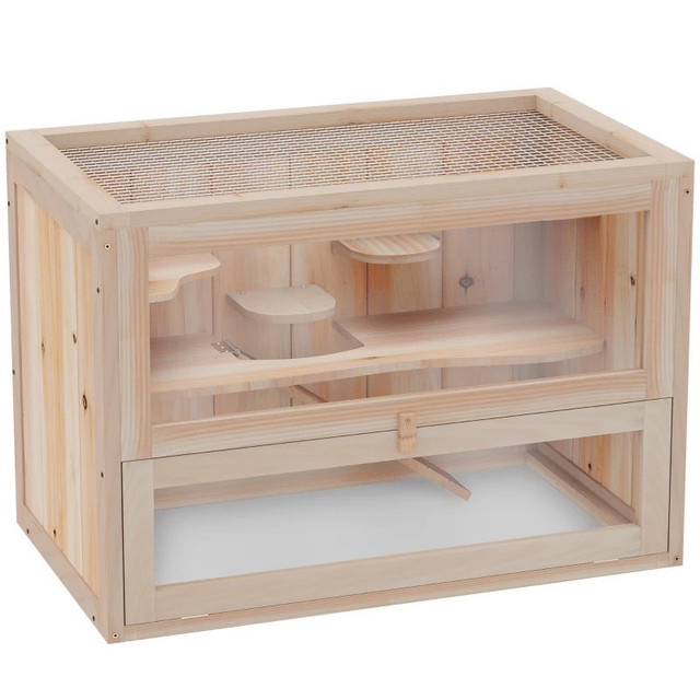 Wooden Hamster Cage Guinea Pig Chinchilla House 2 Levels Small A in Accessories in Markham / York Region - Image 2