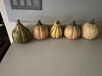  Ceramic pumpkins, ornaments
