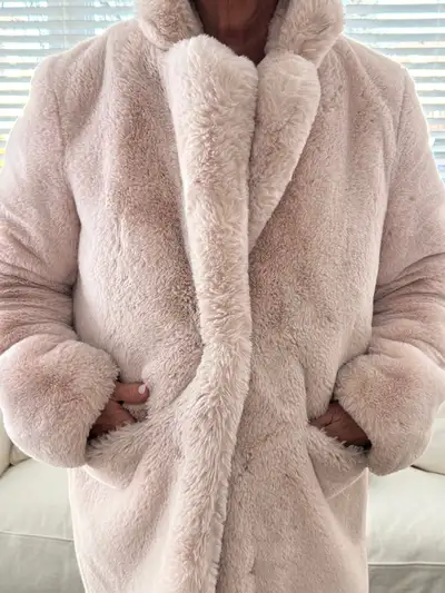 MANTEAU FAUSSE FOURRURE ROSE, View more