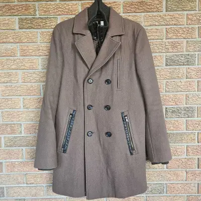 Soia & kyo Brown wool pea coat, Womens Medium, View more