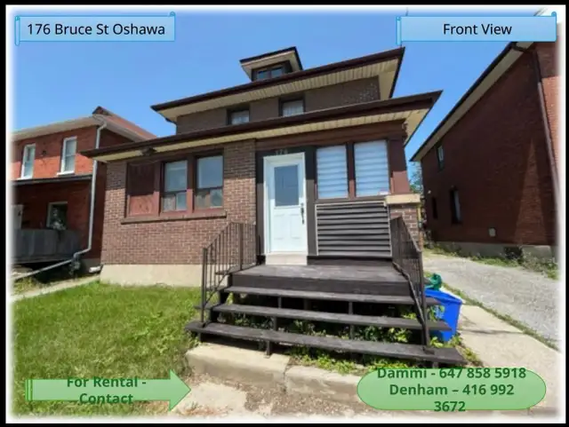 Main Floor Unit and Basement For Rent in Oshawa!