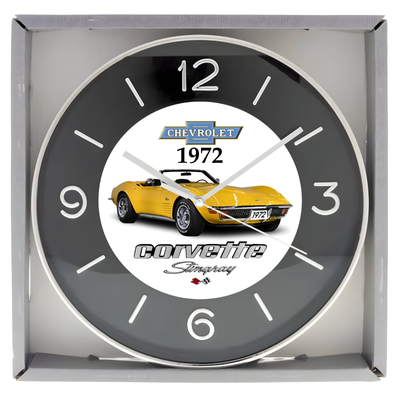 Brand new boxed wall clock approximately 10 inches in diameter featuring Custom designed artwork. Cl...