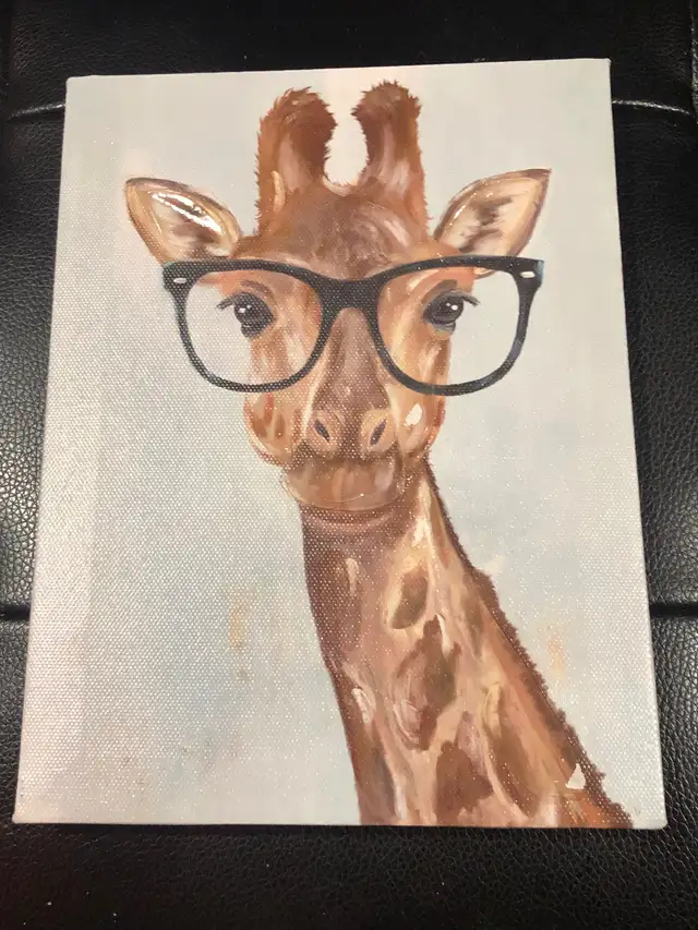 Brand New, Giraffe Wearing Glasses, Canvas Picture in Home Décor & Accents in Winnipeg - Image 6