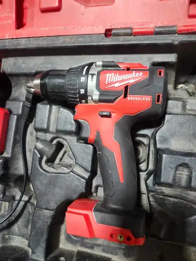 Milwaukee M18 Hammer Drill with Charger and Carrying case , View more