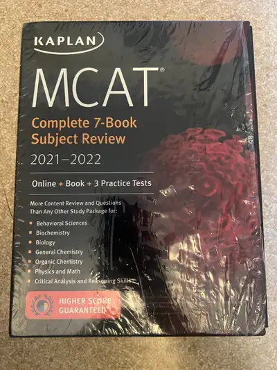 MCAT books from 2021-2022 which can still be used to study for the MCAT exam including all subjects...