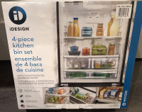 Brand new iDesign 4 piece kitchen bin organization set