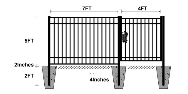 144FT Industrial Ornamental Fencing Line | 7ft×5ft in Other in Hamilton - Image 3