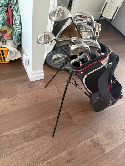 Men’s Palmer golf clubs and bag Great condition Great set for a beginner Bag is like new Comes with...