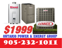 FURNACE, AIR CONDITIONER, WATER HEATER WITH INSTALLATION PEE