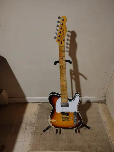 Fender Telecaster Inspired Electric Guitar Relic'd Road Worn, View more