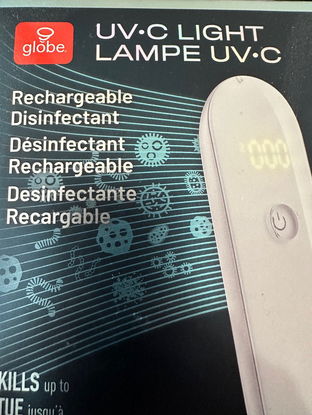 Brand New Globe UV-C rechargeable Disinfectant in Health & Special Needs in Regina - Image 3