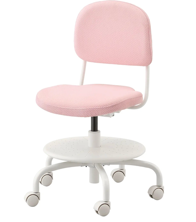 Pink ikea vanity/desk stool chair (spinning), View more