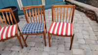 4 MCM Teak Spindle Solid Wood Chairs