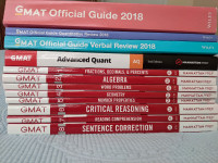 **Various GMAT Study Books and Guides**
