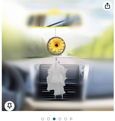 Sunflower Car Dream Catcher, View more