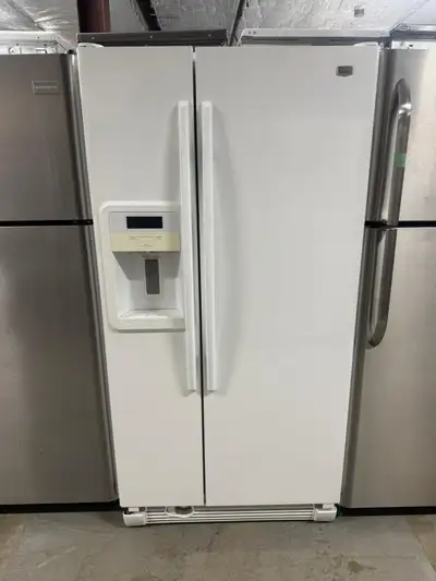 White refrigerator 33 maytag ice water dispenser  short height, View more