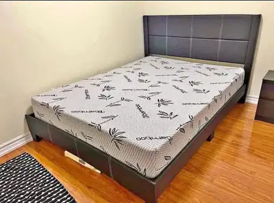 New Condition Bed Frame With Mattress, View more
