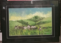  Vintage Vibrant framed  Farm land painting 
Made in Nigeria