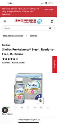 Similac pro advance step 1 ready to feed 