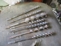 VERY OLD DRILL BITS $2 EACH CARPENTER HAND MADE TOOLS