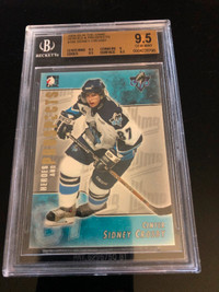 2004 Sidney Crosby CHL rookie card graded 9.5 mint condition