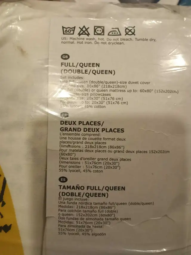 Bolltistel queen duvet cover set in Bedding in Oakville / Halton Region - Image 5