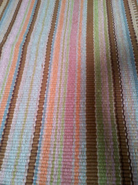 Dash and Albert Zanzibar Ticking Indoor/OutHandwoven carpet/rug