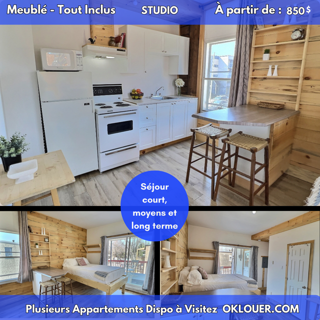 STUDIO TOUT INCLUS-MEUBLÉ A LIMOILOU