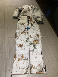 Mens white camo suit