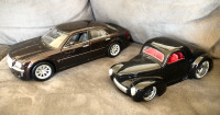 2 Black Collectable DieCast Cars. 